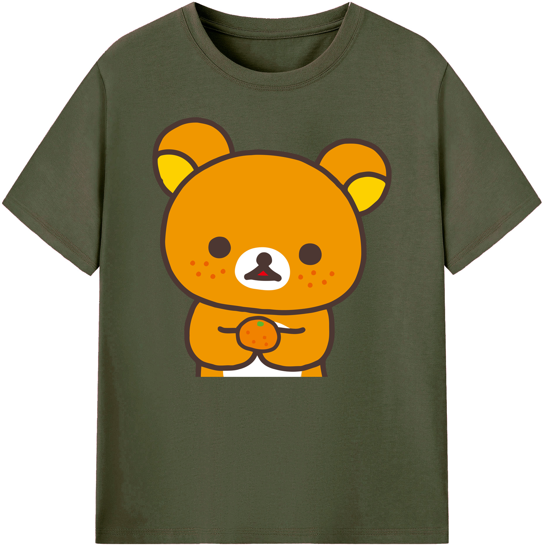 （画像用） リラックマ リラックマ キイロイトリ Rilakkuma Korilakkuma Kiiroitori 綿100％ メンズ半袖Tシャツ｜肌触りやわらか＆通気性